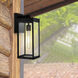 Windsor 1 Light 14.5 inch Black Outdoor Wall Light