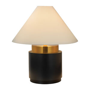 Tondo 34 inch 100 watt Natural Brass & Black Table Lamp Portable Light