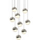 Grapes LED 13.25 inch Satin Nickel Cluster Pendant Ceiling Light in Medium