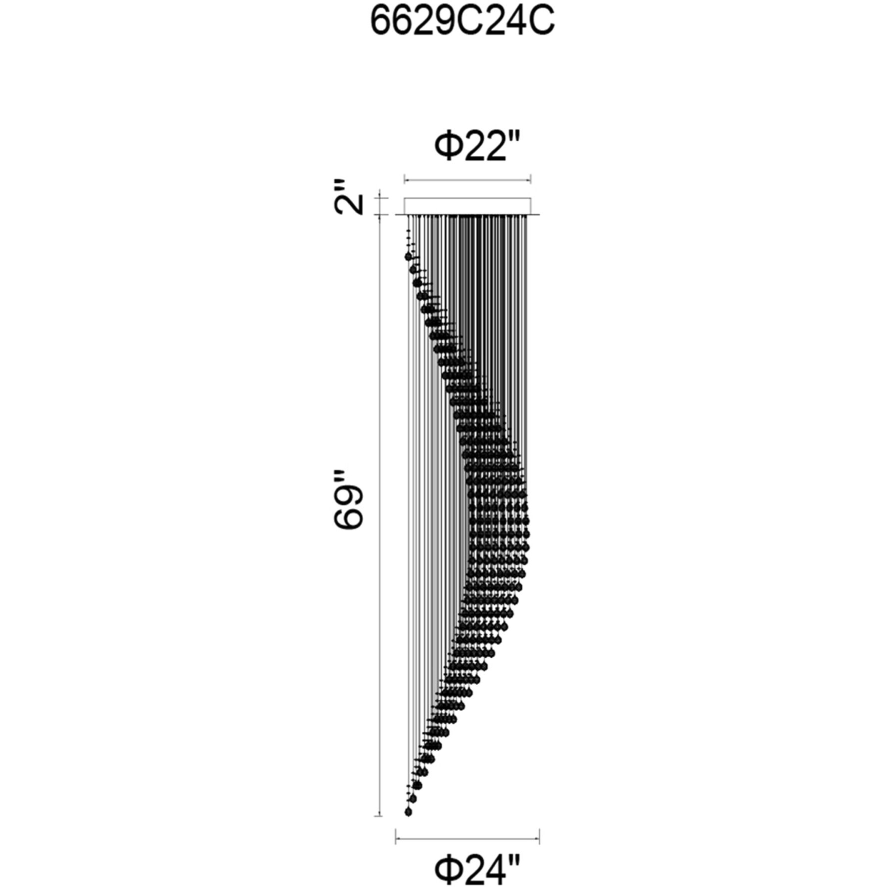 Ribbon 8 Light 24 inch Chrome Flush Mount Ceiling Light