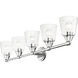 Catania 5 Light 42 inch Polished Chrome Vanity Wall Sconce Wall Light, Large
