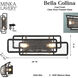 Bella Collina 2 Light 24 inch Coal Bath Vanity Wall Light