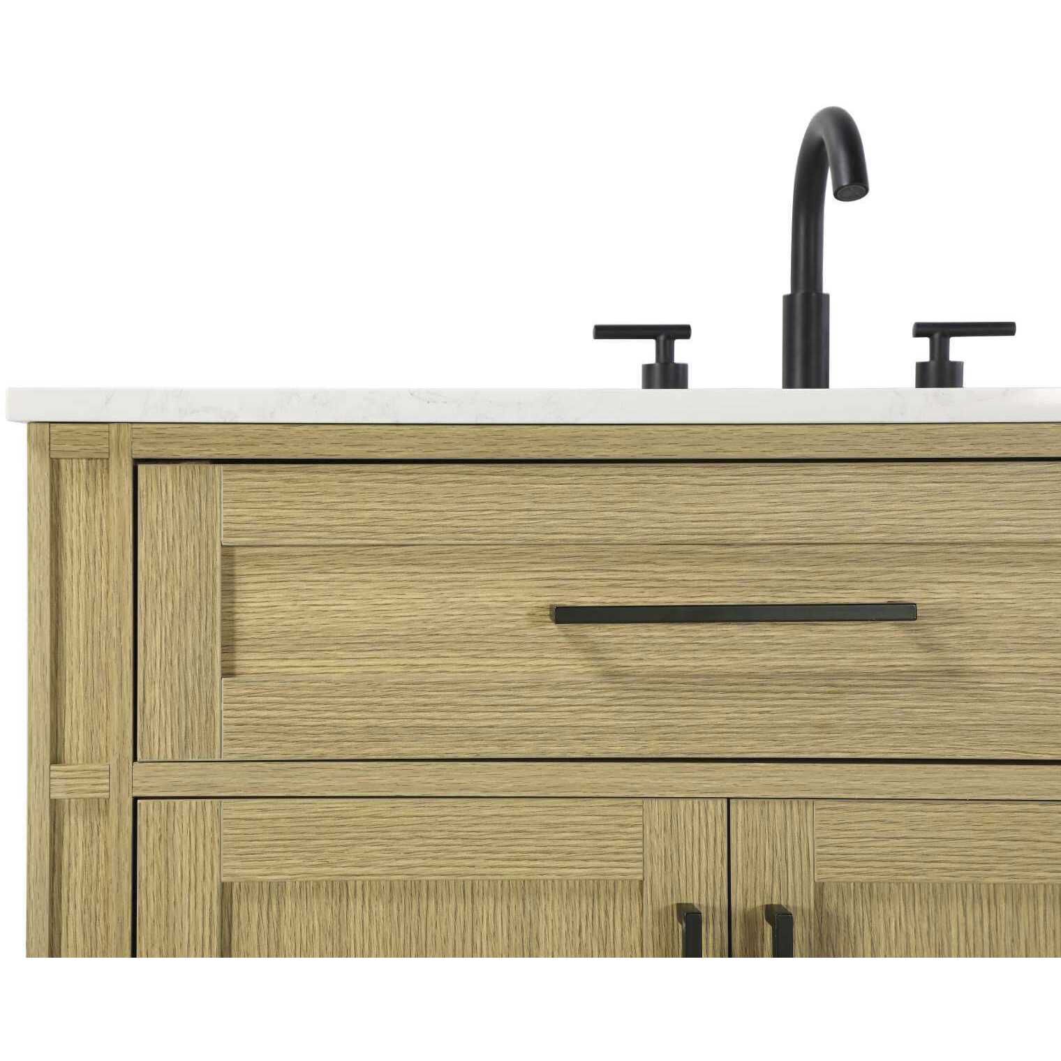 Virginia 42 X 35 inch Honey Brown Bathroom Vanity Cabinet
