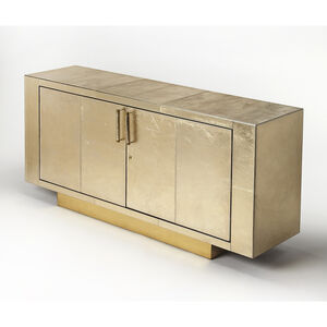 Francois Gold Leather Cosmopolitan Chest/Cabinet