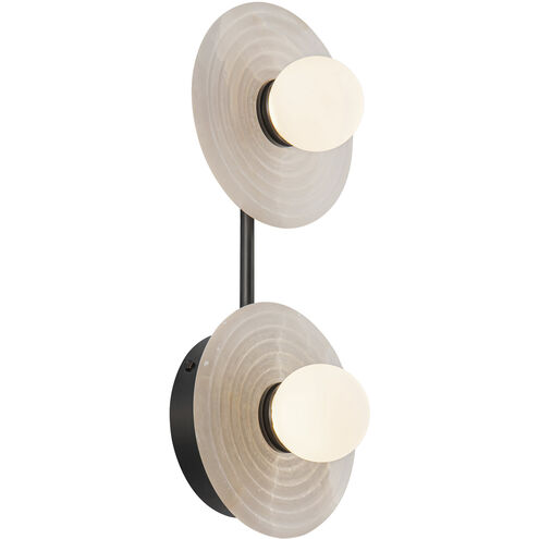 Dahlia LED 6 inch Urban Bronze Bath Vanity Light Wall Light in Urban Bronze and Alabaster