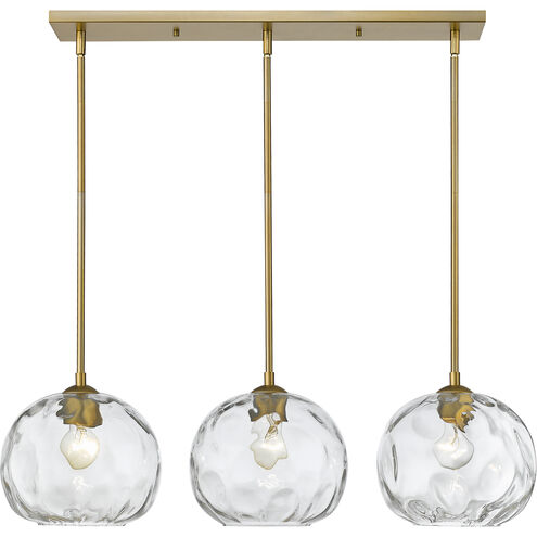 Chloe 3 Light 36 inch Olde Brass Linear Chandelier Ceiling Light