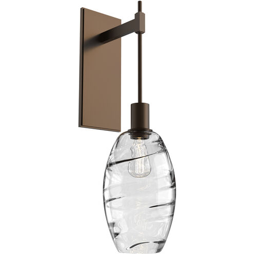Ellisse 1 Light 6.5 inch Flat Bronze Indoor Sconce Wall Light in Ellisse Clear, Tempo
