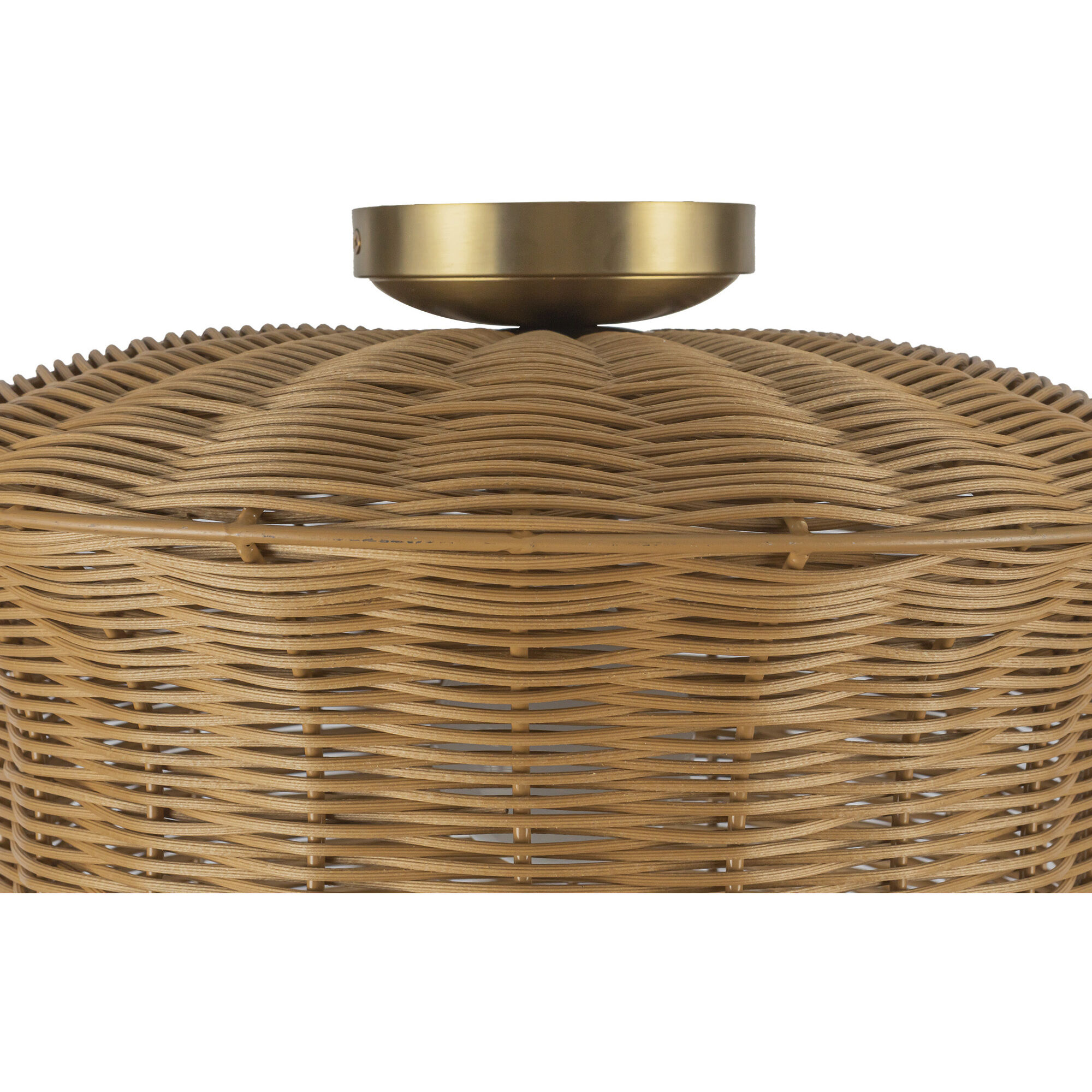 Alora Mood Kai 1 Light 16 inch Brushed Gold Semi-Flush Mount Ceiling Light