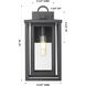 Ashland 1 Light 14 inch Matte Black Outdoor Sconce in Clear Glass