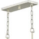 Farrah LED 48.25 inch Silver Leaf Chandelier Ceiling Light, Linear & Oval