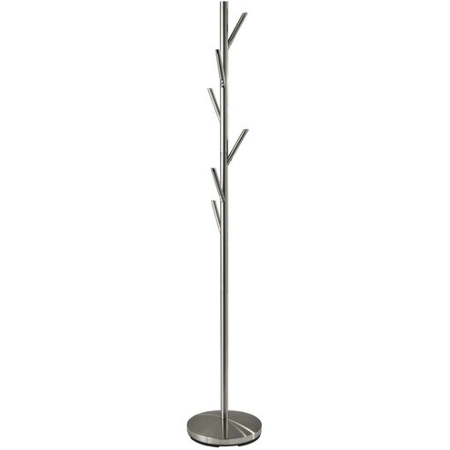 Evergreen 67 inch Satin Steel Coat Rack