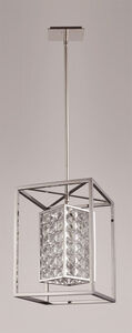 Zeev Lighting Struttura 1 Light 10 inch Stainless Steel Pendant Ceiling Light  P30017/1/SS - Open Box