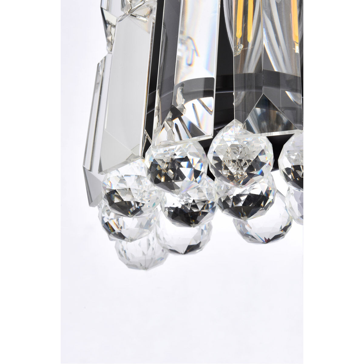 Maxime 2 Light 4 inch Black and Clear Wall Sconce Wall Light