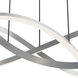Celeste LED 23.63 inch Satin Nickel Pendant Ceiling Light in 24 in