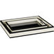 Ivory Lacquer Ivory and Black Trays, Set of 2