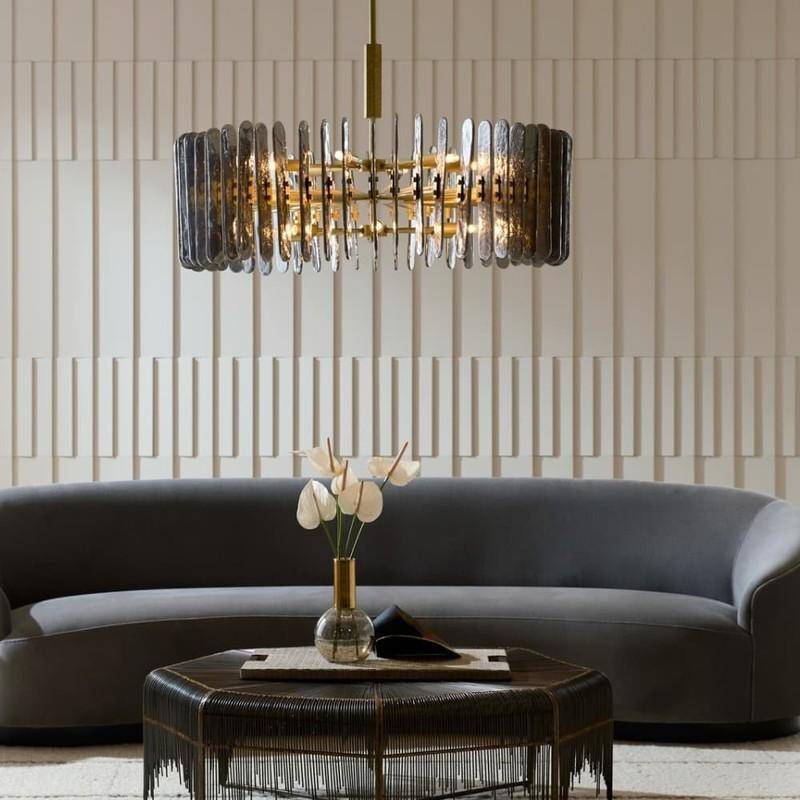 Klaus 12 Light 38 inch Antique Brass Chandelier Ceiling Light, Large