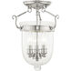 Jefferson 3 Light 10 inch Polished Nickel Semi-Flush Mount Ceiling Light