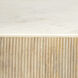 Argan 20 X 17 inch Natural Wood & White Marble Table, Hexagon
