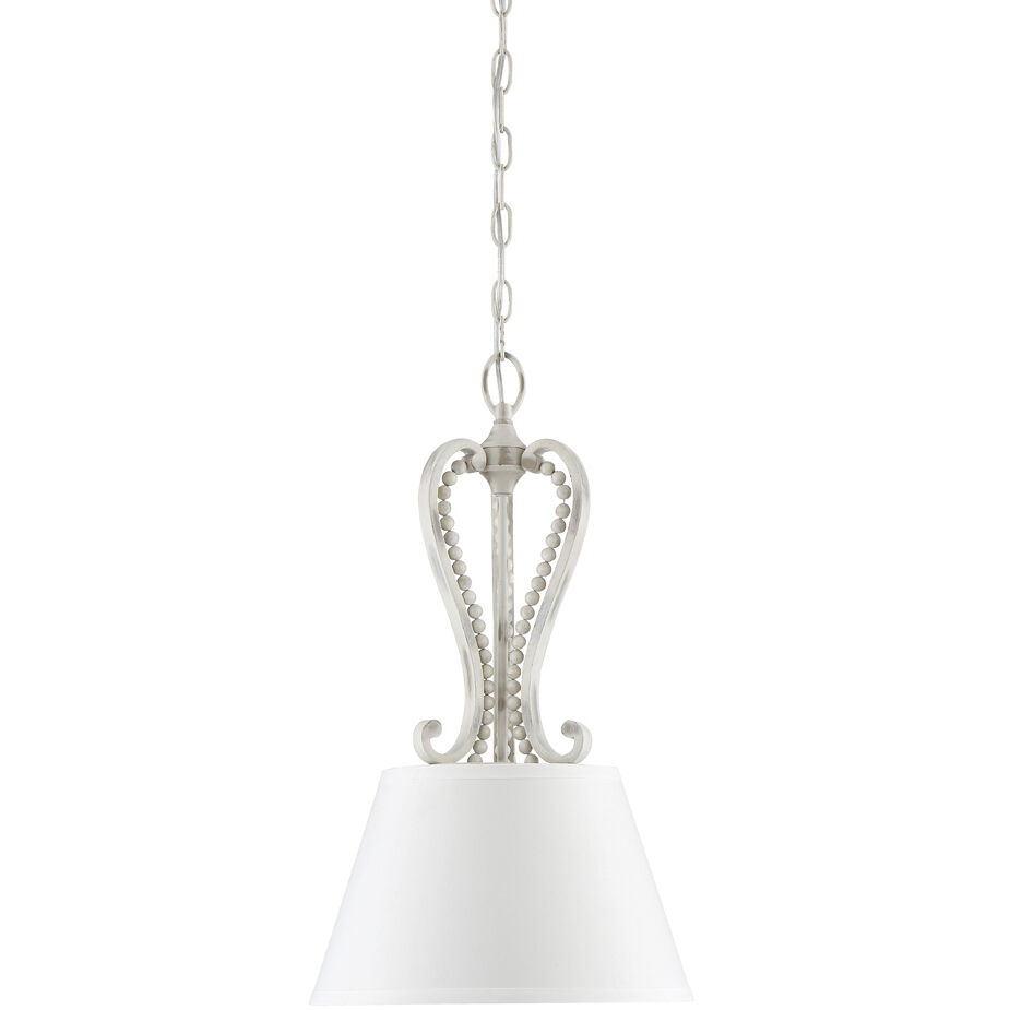Newport 1 Light 13.25 inch Coastal Weathered White Pendant Ceiling Light