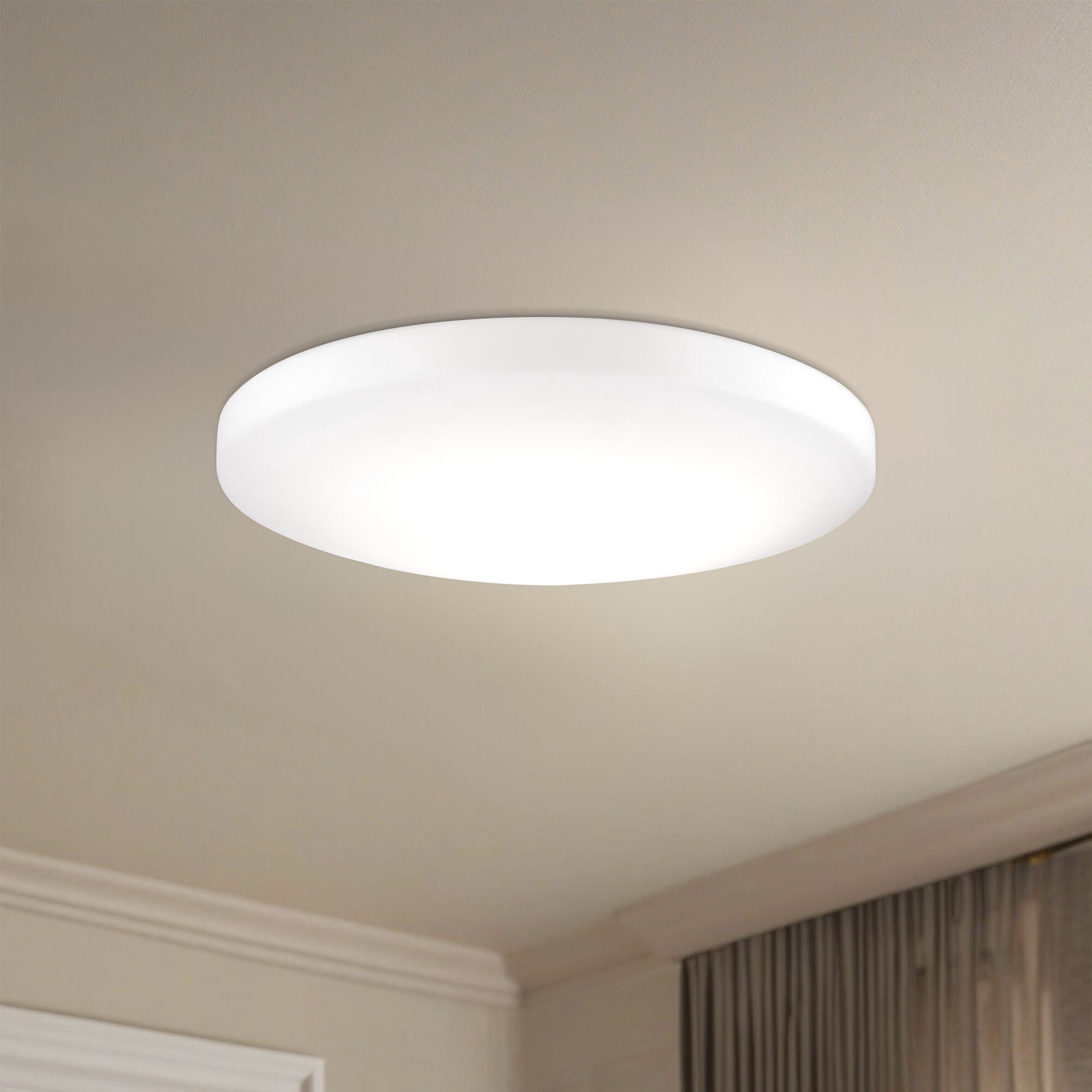 Trafalgar LED 11 inch White Flush Mount Ceiling Light