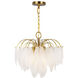Alessia 4 Light 16.5 inch Brushed Brass and White Chandelier Ceiling Light