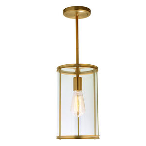 Gramercy 1 Light 7 inch Satin Brass Pendant Ceiling Light