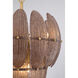 Marclaire 6 Light 19.75 inch Legacy Brass Pendant Ceiling Light in Brown Textured Handmade Glass
