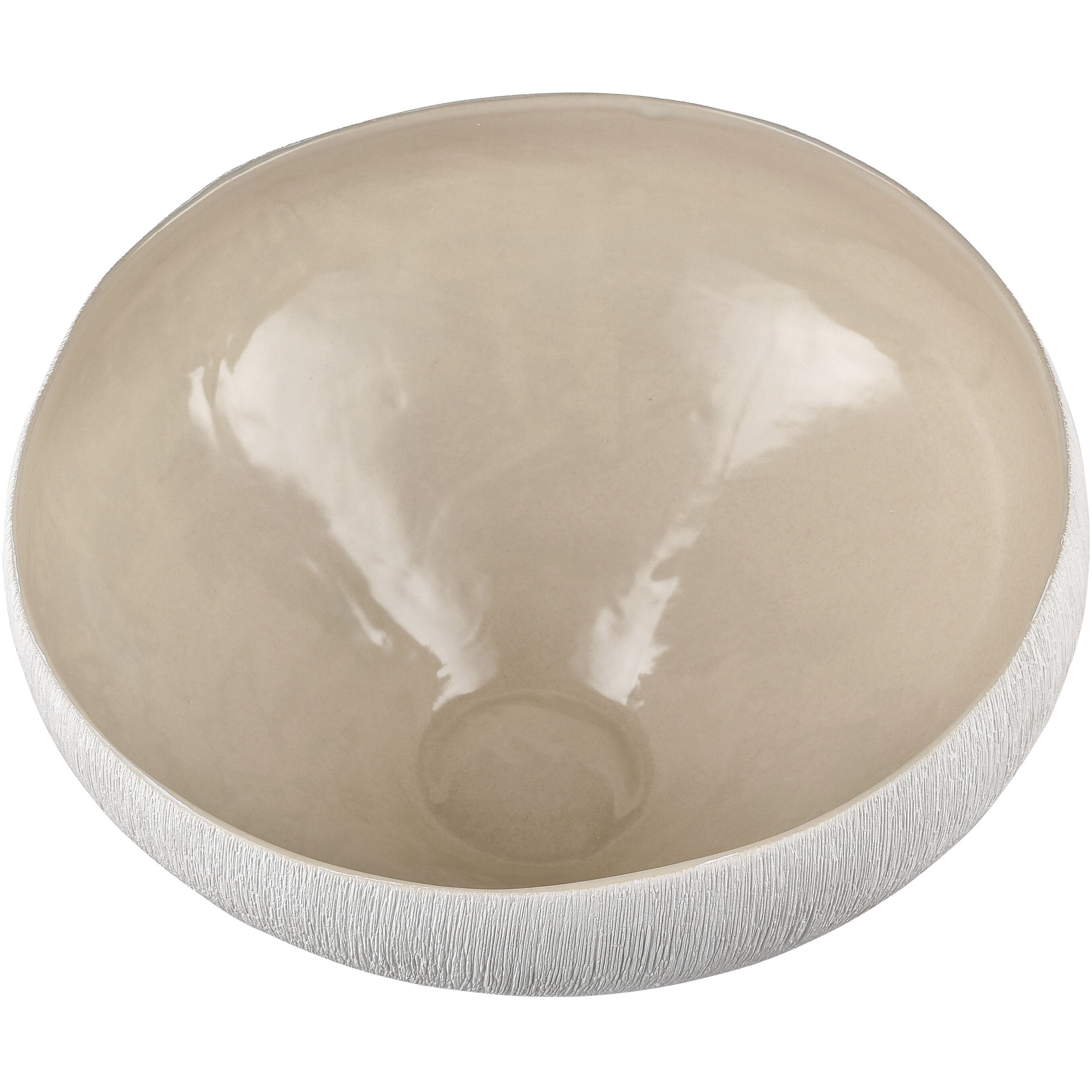 Greer 12 X 6.5 inch Bowl in Beige