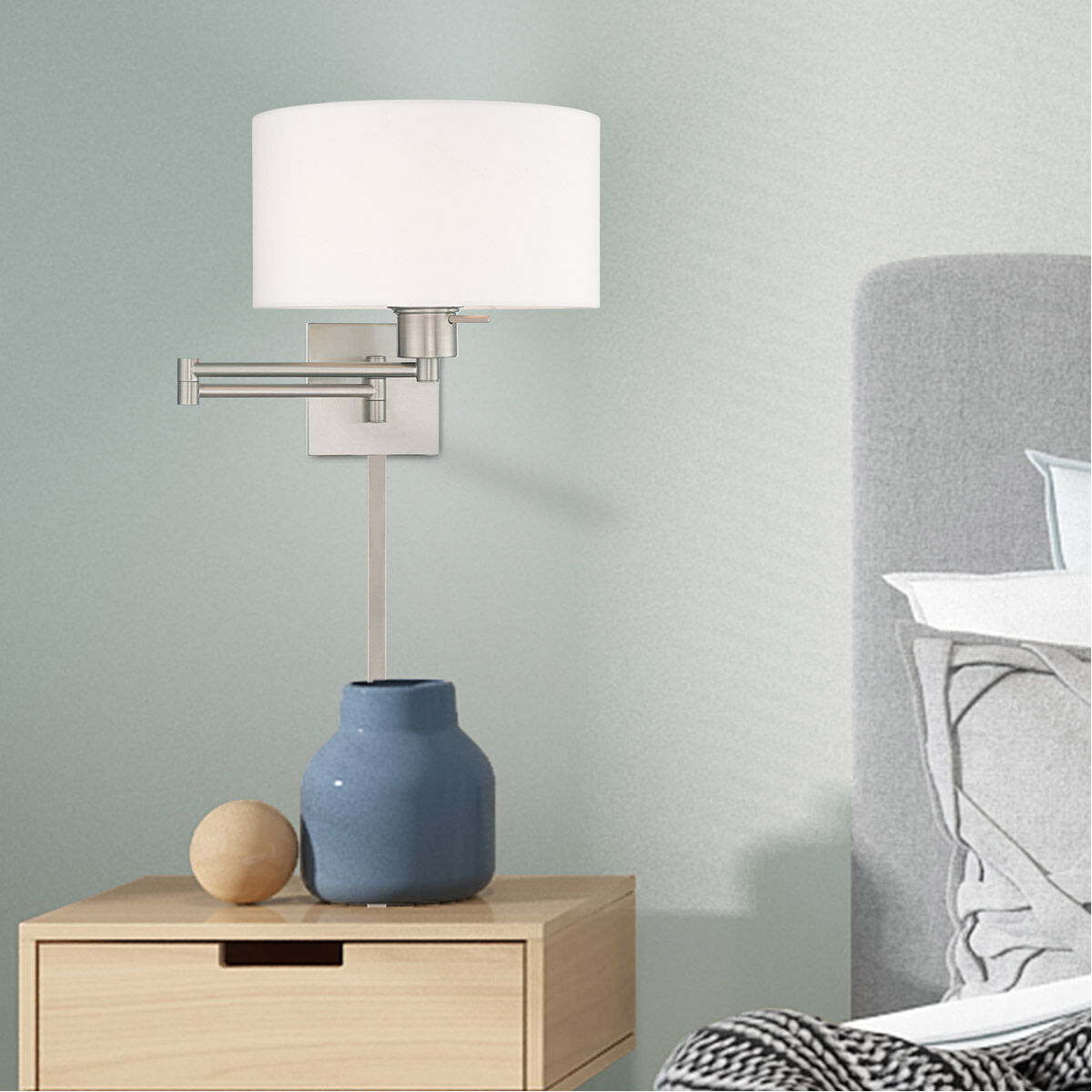 Allison 24 inch 100.00 watt Brushed Nickel Swing Arm Wall Lamp Wall Light
