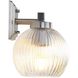 Elliott 3 Light 24.5 inch Pewter Vanity Light Wall Light in Ribbed Clear