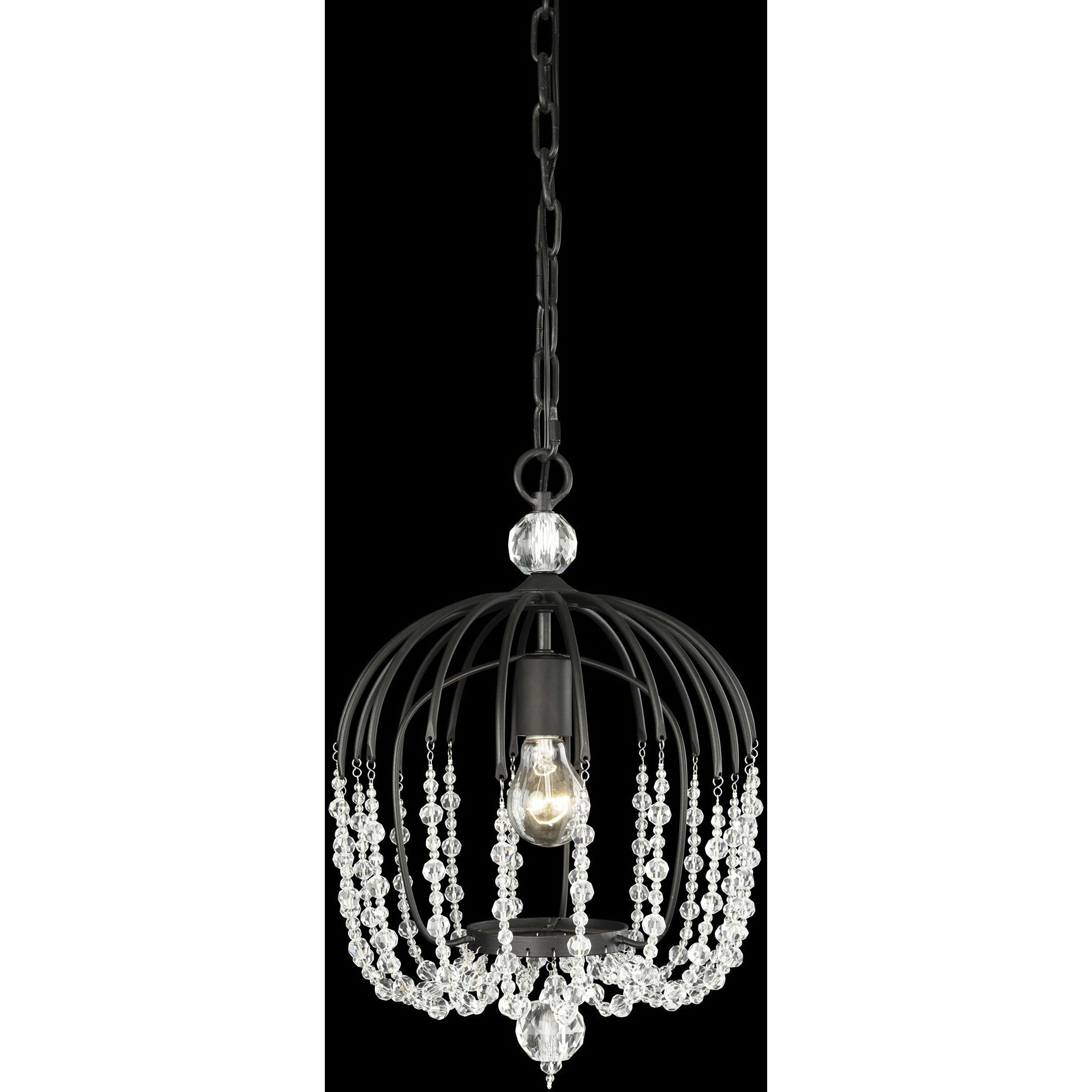 Voliere 1 Light 12.5 inch Matte Black Pendant Ceiling Light