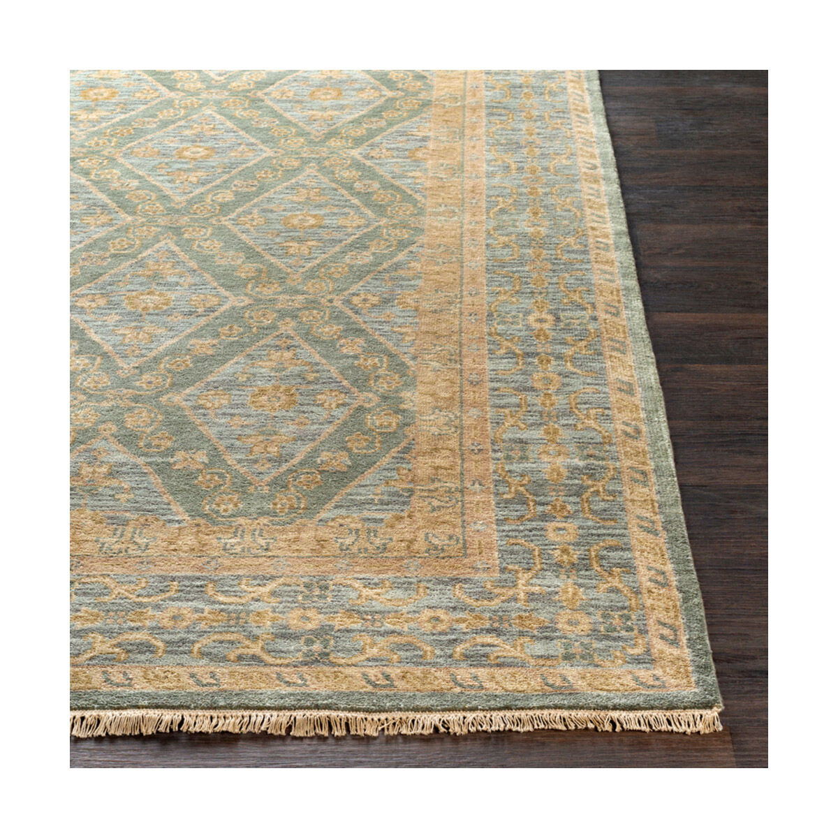 Zeus 102 X 66 inch Sage/Denim/Khaki/Camel Rugs, Wool