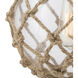 Coastal Inlet 1 Light 11 inch Oil Rubbed Bronze Mini Pendant Ceiling Light in Clear Glass with Natural Rope
