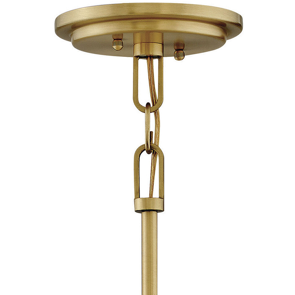 Odeon 3 Light 15 inch Satin Brass Indoor Pendant Ceiling Light