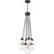 Neighborhood Que 9 Light 16 inch Flat Black Pendant Ceiling Light