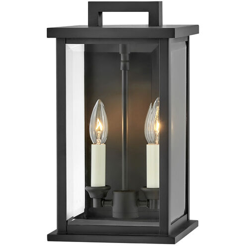 Estate Series Weymouth Outdoor Wall Mount Lantern in Black