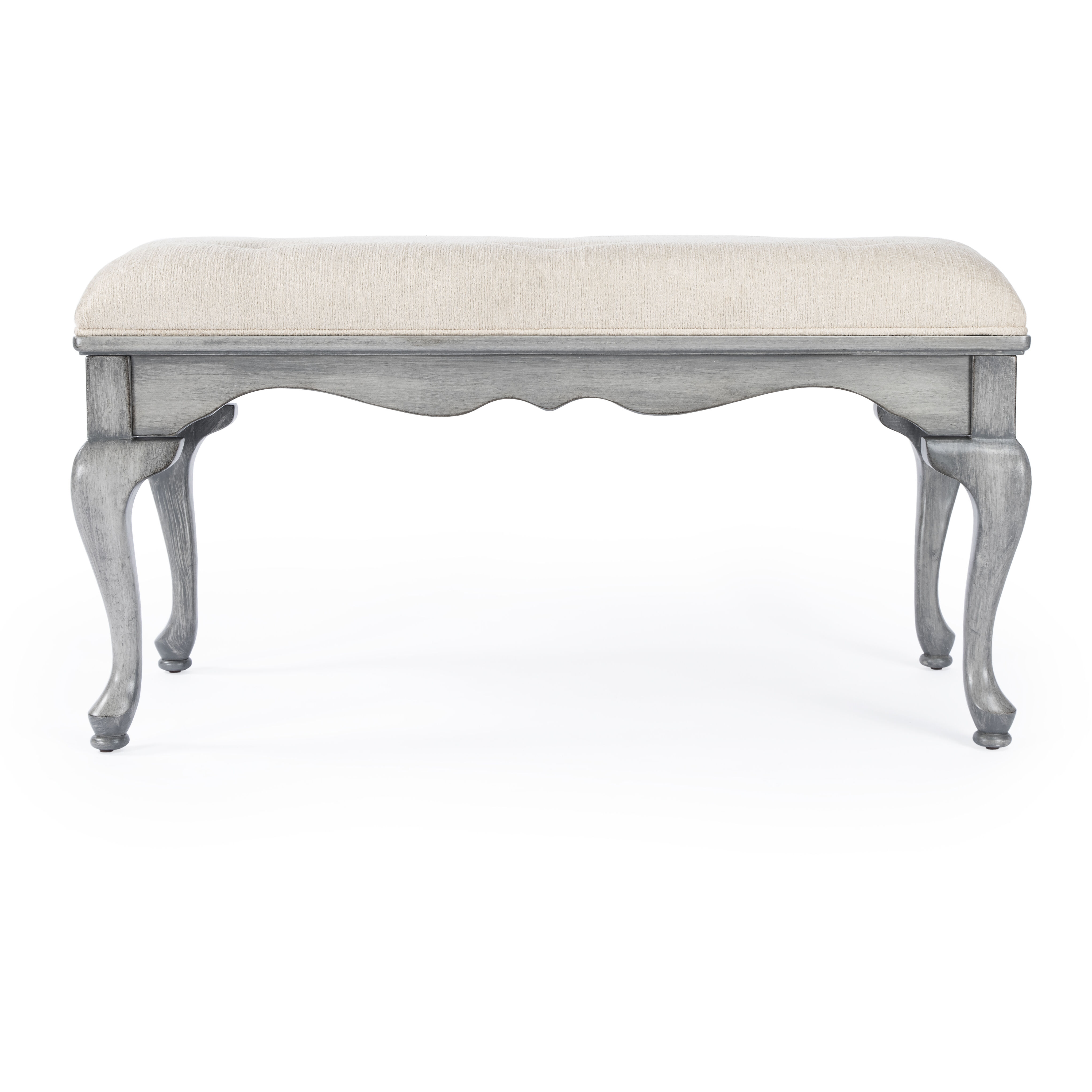 Grace Wooden 38"W Bench in Gray