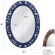 Suzanne 37 X 27 inch Navy Mirror