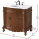 Danville 36 X 36 inch Teak Bathroom Vanity Cabinet