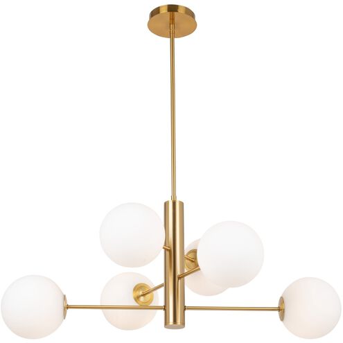 Aurelia LED 23 inch Brass Down Chandeliers Ceiling Light