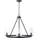 Aaron 4 Light 28 inch Matte Black Chandelier Ceiling Light