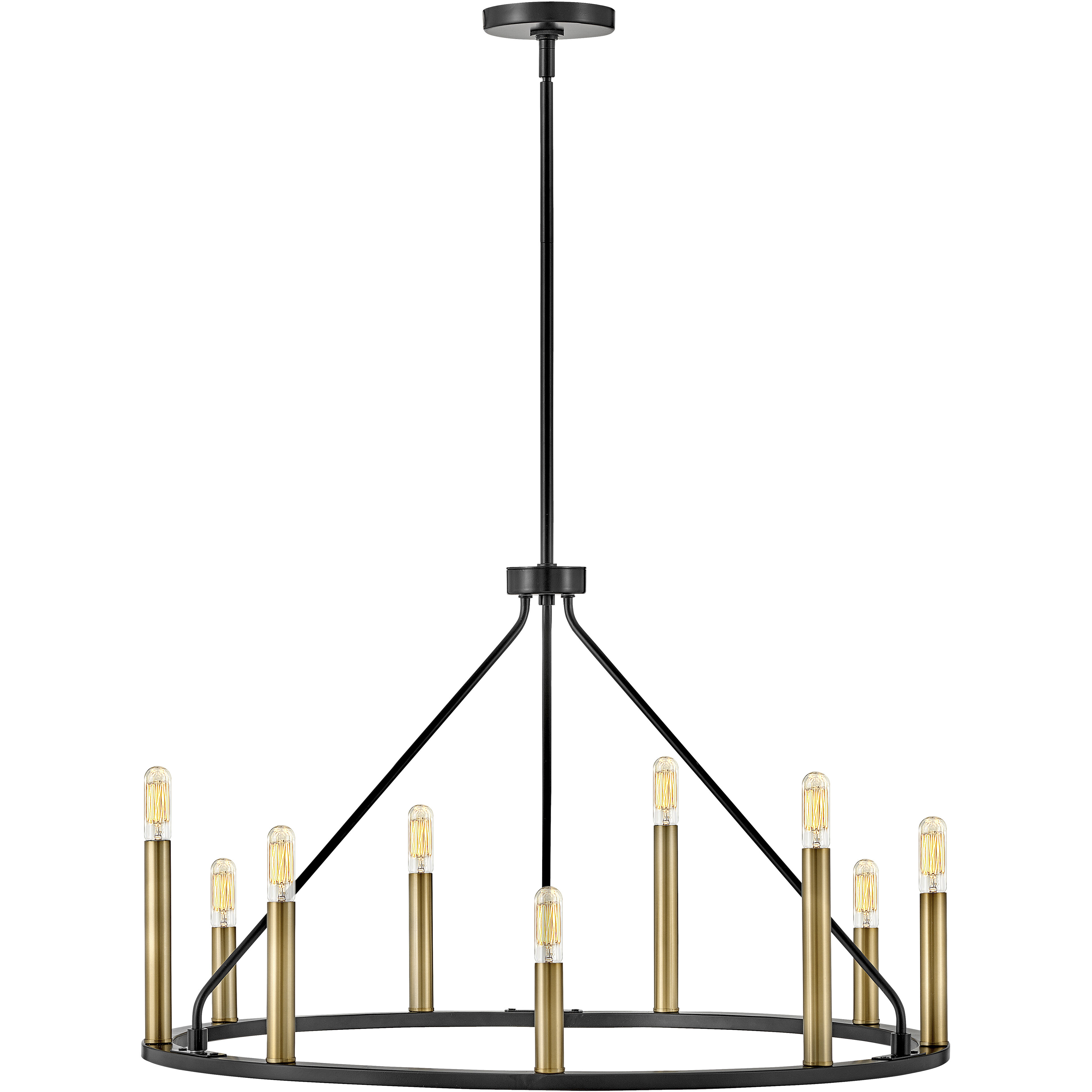 Lazlo LED 30 inch Black Chandelier Ceiling Light