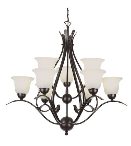 Aspen 9 Light 35 inch Rubbed Oil Bronze Chandelier Ceiling Light