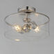 Livingston 2 Light 11.75 inch Satin Nickel Flush Mount Ceiling Light