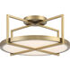 Boada LED 18 inch Soft Brass Semi Flush Ceiling Light