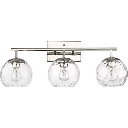 Mackenzie 3 Light 26 inch Polished Nickel Vanity Light Wall Light