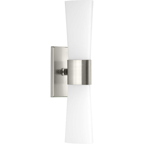 Zura 2 Light 5 inch Brushed Nickel Bath Vanity Wall Light, Design Series