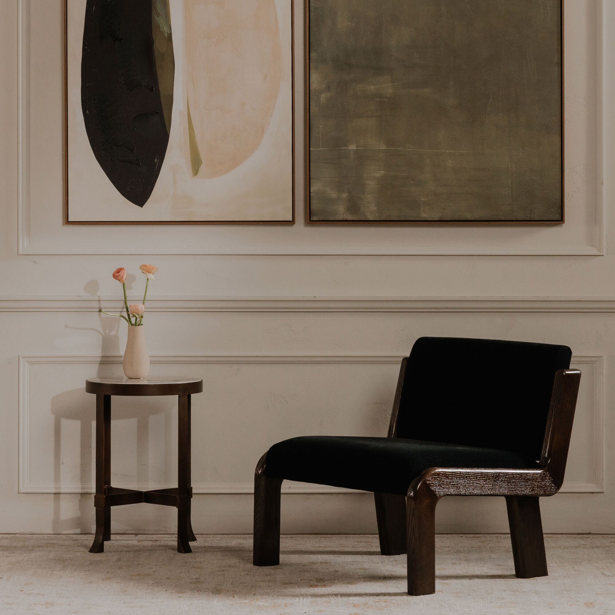 Edie Black Accent Chair