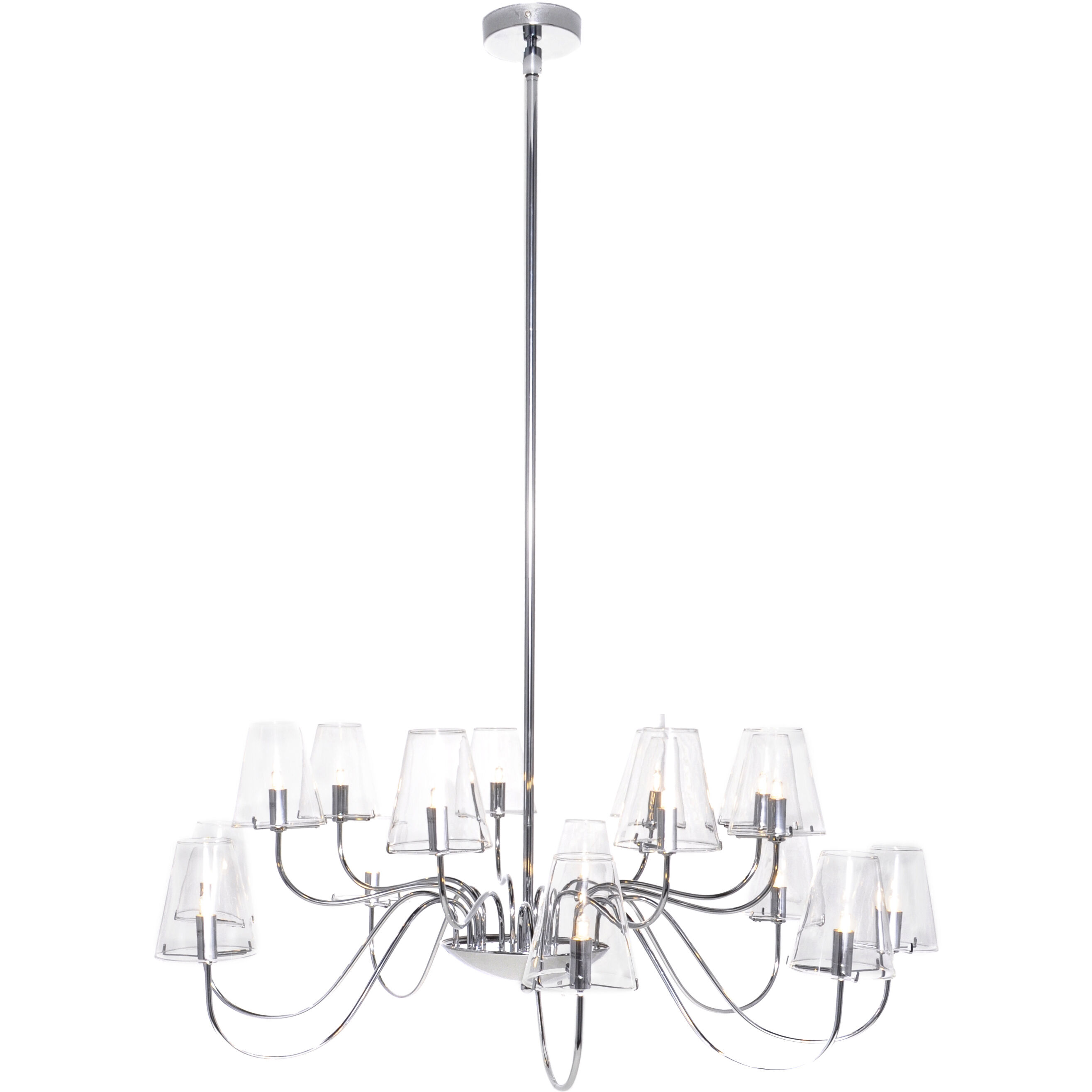 Chic 16 Light 39.5 inch Polished Chrome Chandelier Ceiling Light