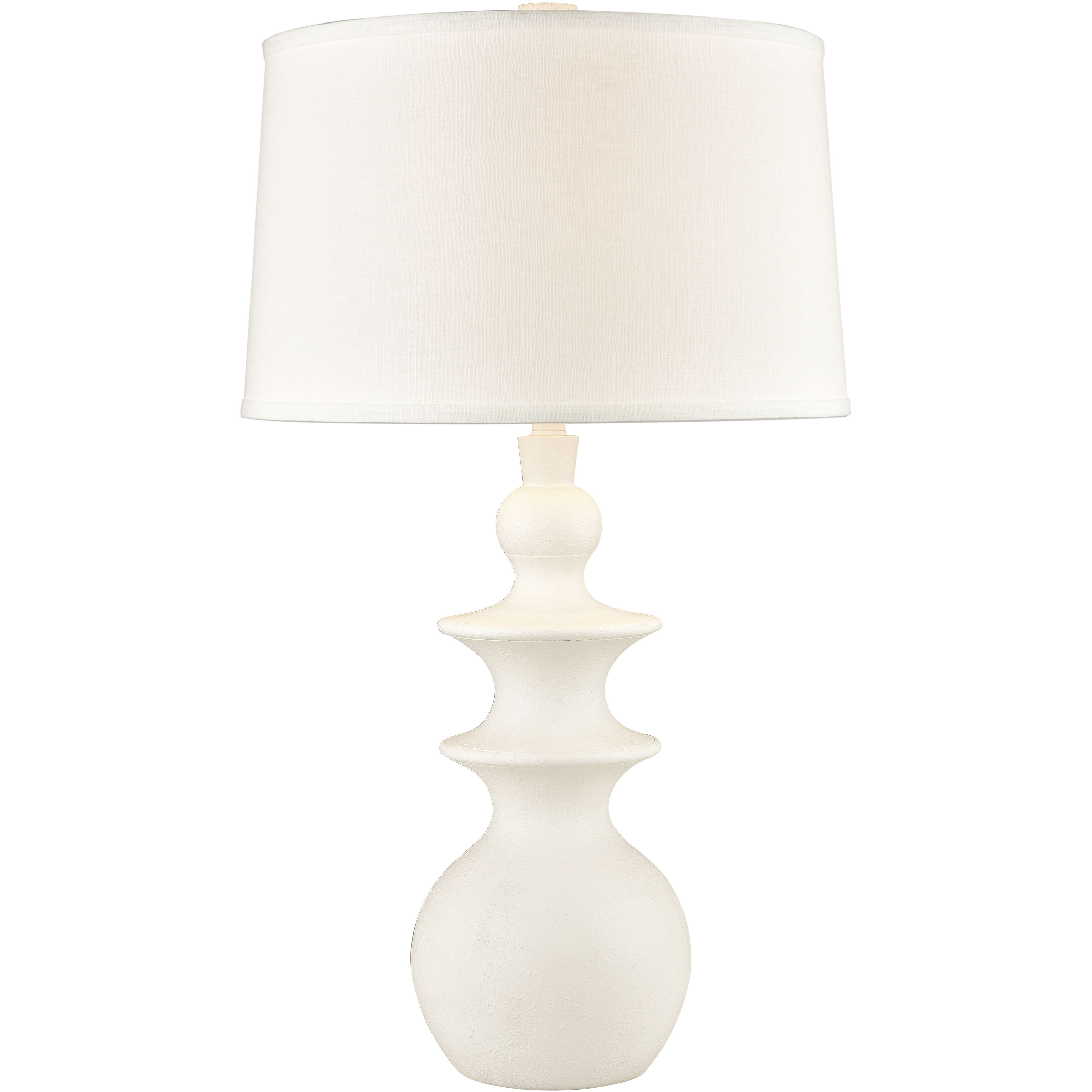 Depiction 32 inch 150 watt Matte White Table Lamp Portable Light